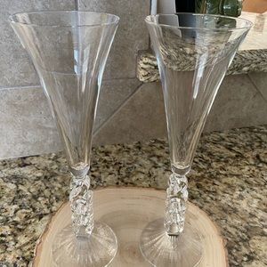 2000 Champagne Fluted Crystal Glass Vintage Millennium Cristal d’Arques France